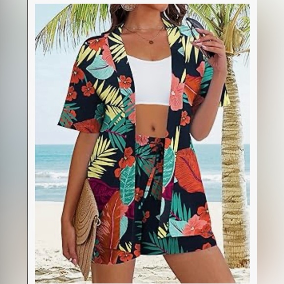 Kimono 2 Piece Floral Set - Picture 4 of 8